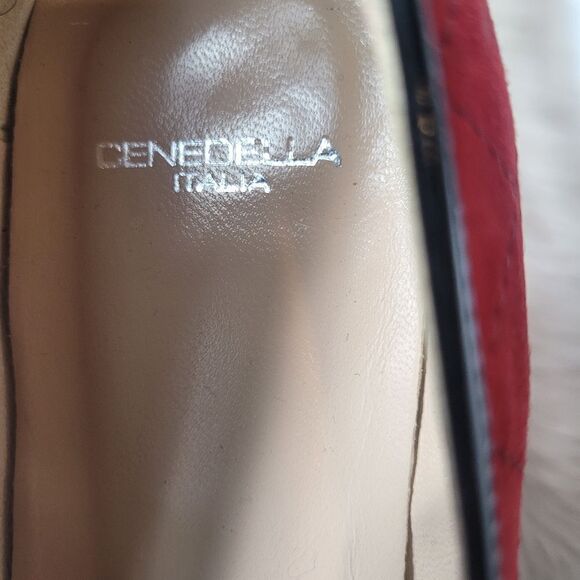 Cenedella Italia Red quitled Ballet Flat Shoes Size 7 - Picture 11 of 12